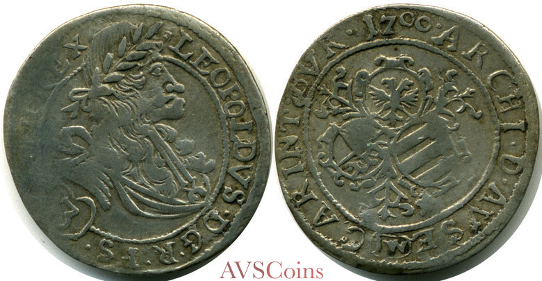 Austria 3 крейцера 1700
