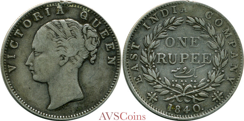 India British Rupee 1840
