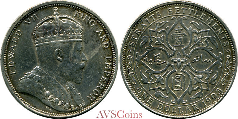 Straits Settlements Dollar 1903