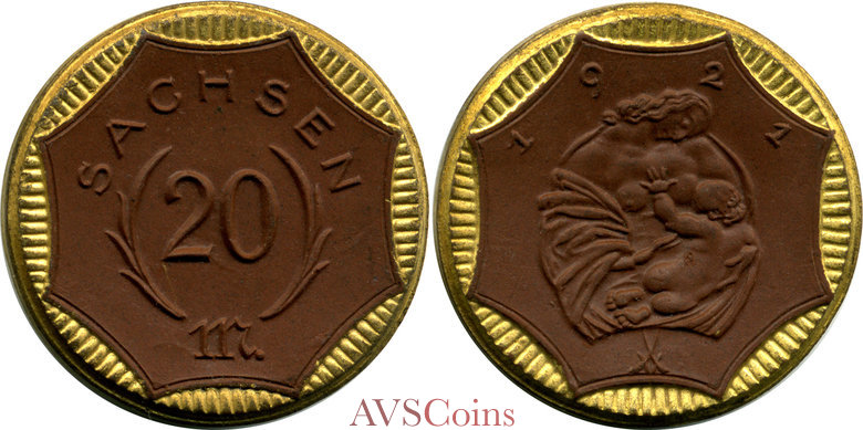 Saxony 20 Mark 1921