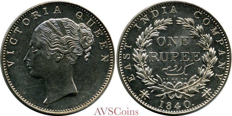 India British Rupee 1840