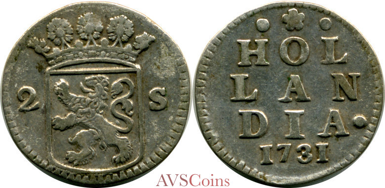 Holland 2 Stuivers 1731